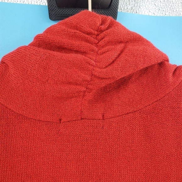 NWT R&K red knit dress with black belt Lg - Picture 14 of 16